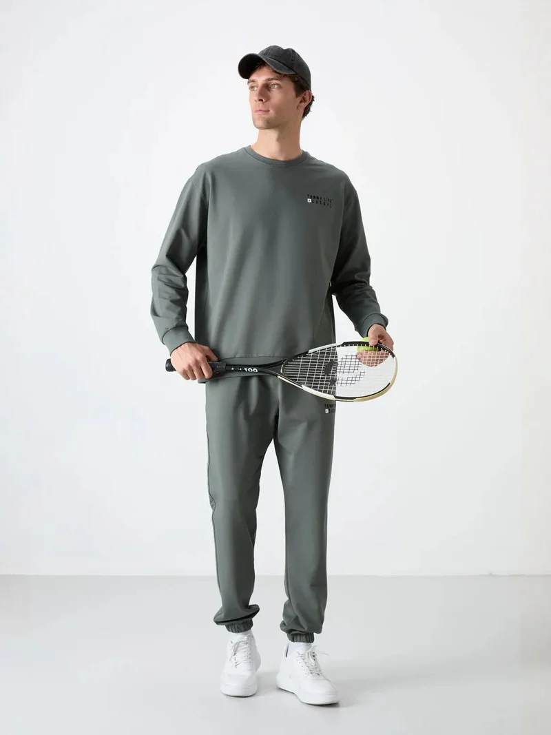 TOMMYLIFE TOMMY Men's Oversized Sweatshirt And Pants Set