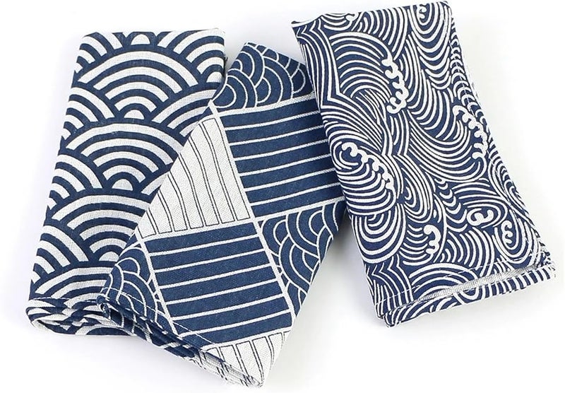 مناديل العشاء من خليط البوليستر والقطن على الطريقة اليابانية 40x40 سم 4 قطع قماش للمناديل - Image 2