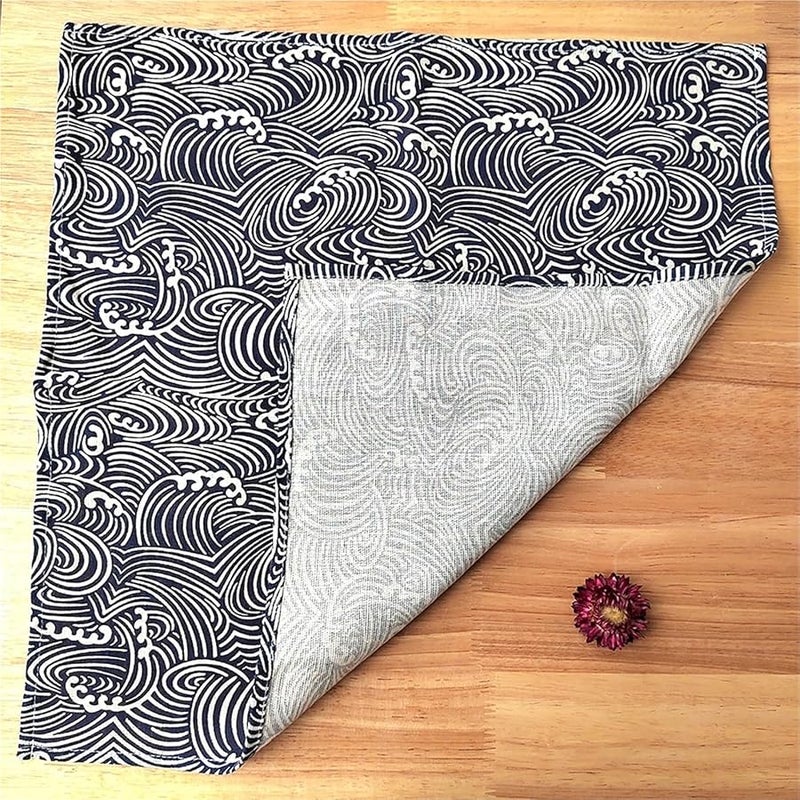 مناديل العشاء من خليط البوليستر والقطن على الطريقة اليابانية 40x40 سم 4 قطع قماش للمناديل - Image 3