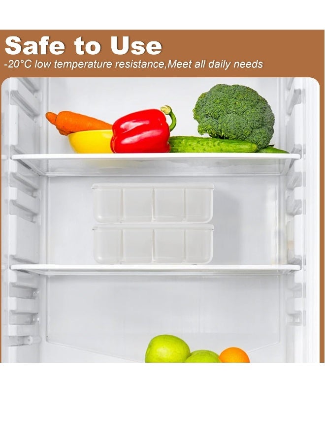 Divided Serving Tray with Lid, 8-Compartment Rectangular Snack Box Container, Snack Serving Platter for Home, 11.4×8.3×3.5 Inches - Image 5