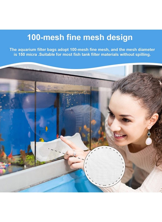 Tegeme 10 Pieces Small Aquarium Filter Bags With Zipper 3 X 8 Inch Fine Filter Media Bags 150 Micra Mesh Bags Reusable Fish Tank Charcoal Filter Bag For Activated Carbon Fresh Or Saltwater Tanks - Image 3