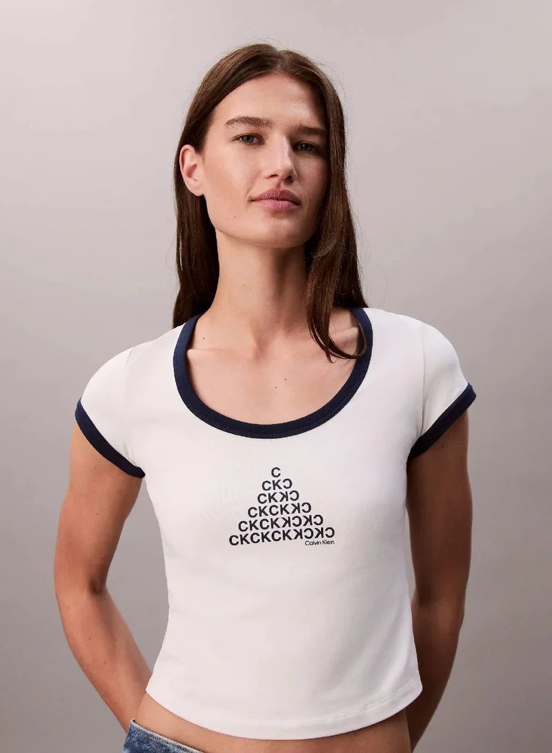 Calvin Klein Tofu Graphic T-shirt for Women | Best Price UAE