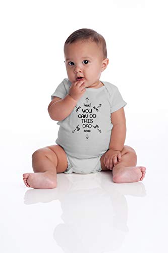 Funnwear You Can Do This Dad - Funny Baby Essentials Bodysuit - Cute Baby Girl Clothes Newborn Boy Outfit (Newborn, Sports Grey) - Image 4