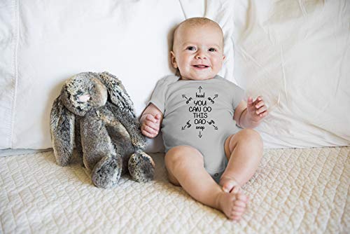Funnwear You Can Do This Dad - Funny Baby Essentials Bodysuit - Cute Baby Girl Clothes Newborn Boy Outfit (Newborn, Sports Grey) - Image 3