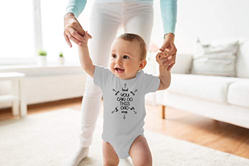 Funnwear You Can Do This Dad - Funny Baby Essentials Bodysuit - Cute Baby Girl Clothes Newborn Boy Outfit (Newborn, Sports Grey) - Image 2