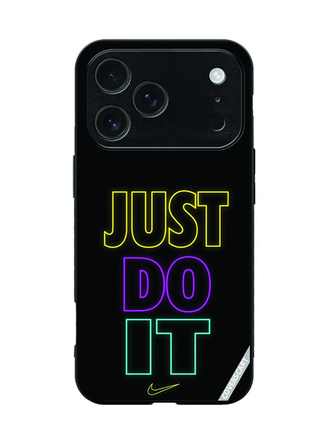 COVERSCART Protective Case Cover For Apple iPhone 17 Pro Just Do It Design Black