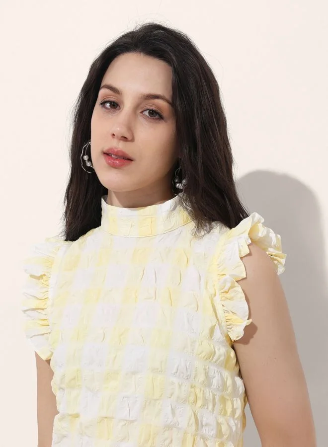 Freehand  Women Regular Fit Textured Round Neck Sleeveless Bodycon Dress for Women | Best Price UAE