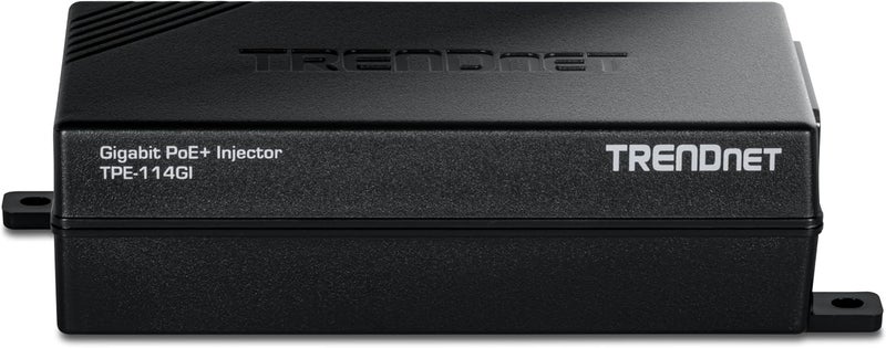Trendnet محاقن Gigabit PoE+، TPE-114GI، يوفر PoE (15.4W)، PoE+ (30W)، جهاز شبكة PoE يصل إلى 100م (328 قدم)، توصيل وتشغيل، متوافق مع NDAA و TAA، أسود - Image 3