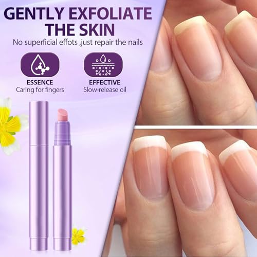 KLIFE 3Pcs Cuticle Oil Pusher Pen Set, 2-in-1 Ceramic Cuticle Pushers Pusher & Oil Pen, Nail Care Pens for Manicure & Pedicure, Hangnails, Dry & Damaged Nails - Image 2