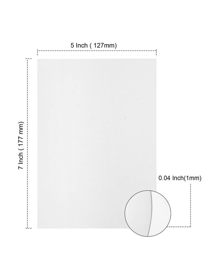 بينجيو PINGEUI 50 ورقة من الورق المقوى الأبيض مقاس 5 × 7 بوصة، ألواح ورق مقوى متوسطة الوزن، ورق من الورق المقوى الأبيض للقصاصات والإطارات والفنون والمطبوعات ومشاريع "اصنعها بنفسك" - Image 2