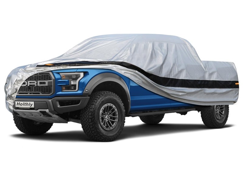 Holthly 10 LayerTruck Cover Waterproof All Weather Pickup Truck Cover Rain Snow UV Dust Protection Length 210230 inches Universal Fit for Ford F150 Chevy Silverado Dodge Ram 1500
