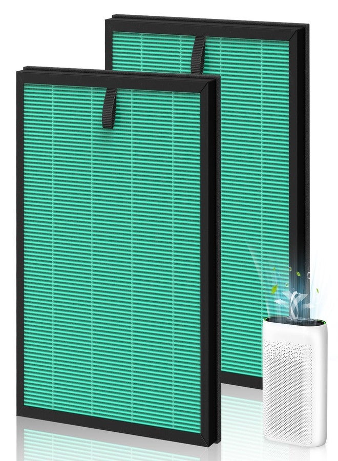 isinlive 2-Pack MK-D05 Air Fil-ter Replacement for MK-D05 Air Cleaner Puri-fier, 4-in-1 Filtration with Advanced HEPA Filt-er and Carbon Filt-er, Green (Pet Dander Version) - Image 1