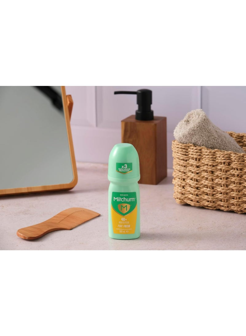 ميتشوم مزيل عرق متطور للنساء، حماية تدوم 48 ساعة، برائحة منعشة، رول أون، 100 مل