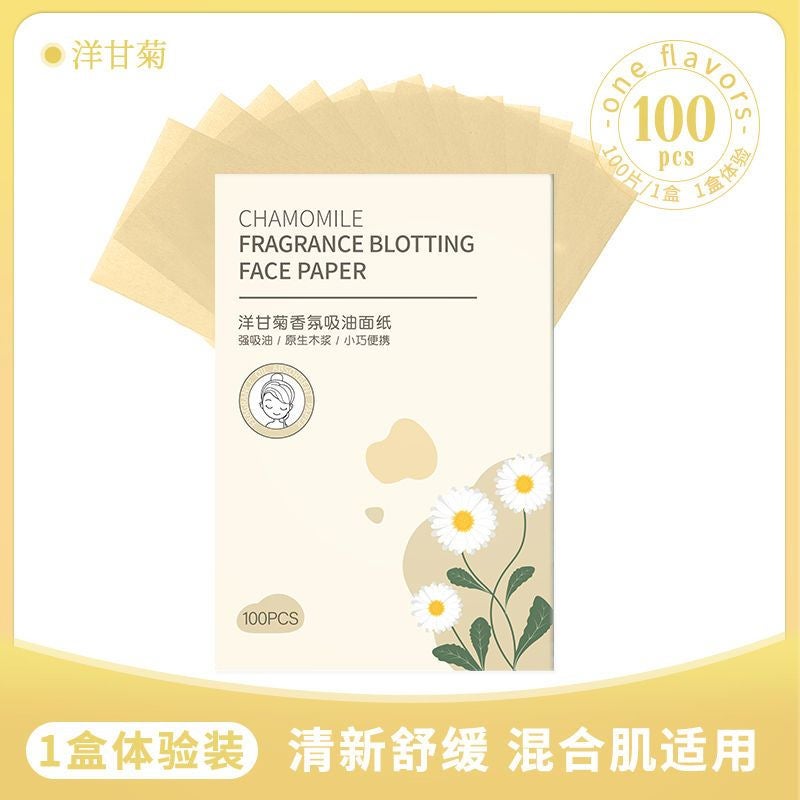 New 100 Fragrance Oil Absorbing Paper Face Oil Control Women'S Summer Refreshing Face Oil Degreating Men'S Oil Absorbing Paper Student - Image 1