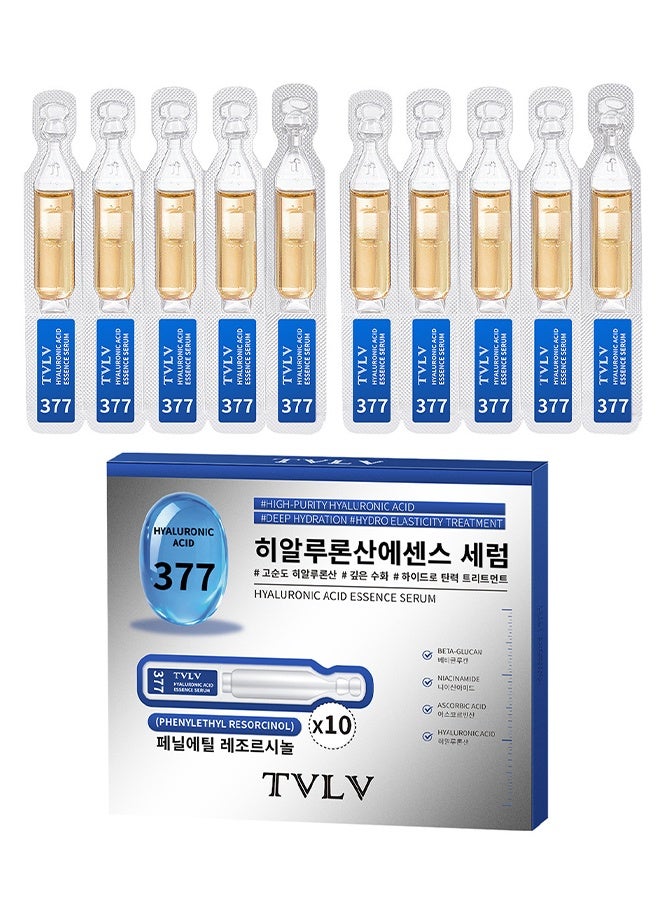 TVLV 377 Hyaluronic Acid Sodium Essence Liquid Deep Moisturizing, Reducing Dark Spots and Brightening - 10-Flask Essence Liquid - Image 1