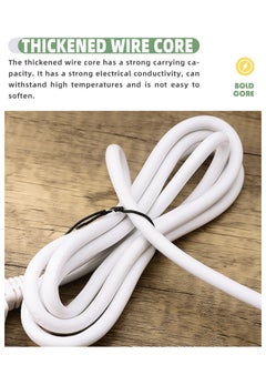 T I G O Universal Power Strips Extension Cord with 4 way Outlets with switch, Universal Plug Adapter, Charging Socket with 5 meter Extension Cord (White)  - Image 3