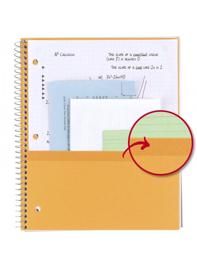 Five Star Five Star Spiral Notebook + Study App, 1 Subject, Graph Ruled Paper, Fights Ink Bleed, Water Resistant Cover, 8-1/2" x 11", 100 Sheets, Gray (620000AA3) - Image 3