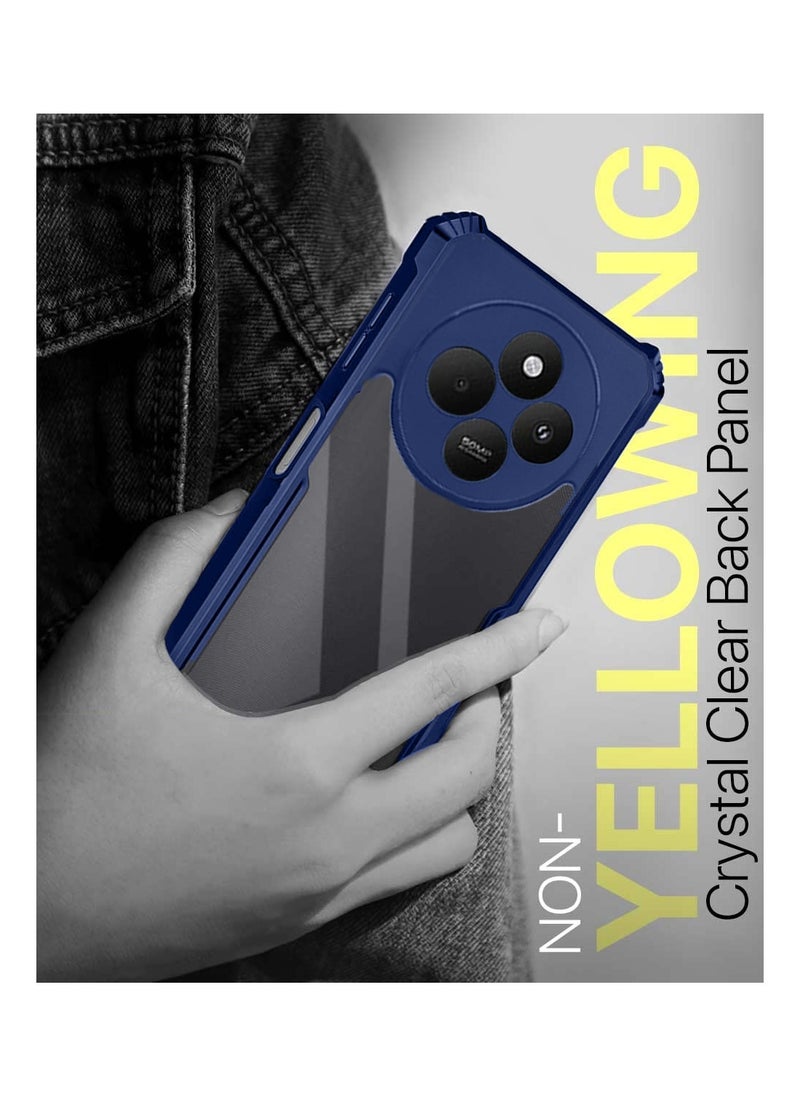 Wtech Xiaomi Redmi 14C 4G 2024  / Xiaomi Redmi 14R 5G 2024 / Xiaomi Redmi A4 5G 2024 Hybrid TPU Silicone With Raised Armour Bumpers Slim Case Cover - Navy Blue  - Image 5