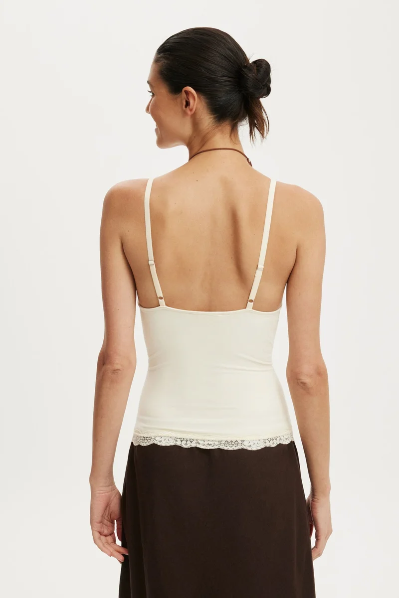 Cotton On  HOLD ME LACE TRIM CAMI for Women | Best Price UAE