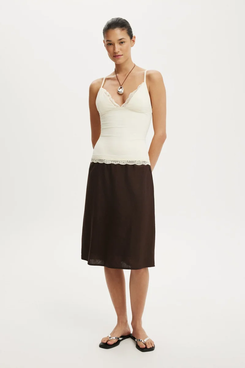 Cotton On  HOLD ME LACE TRIM CAMI for Women | Best Price UAE