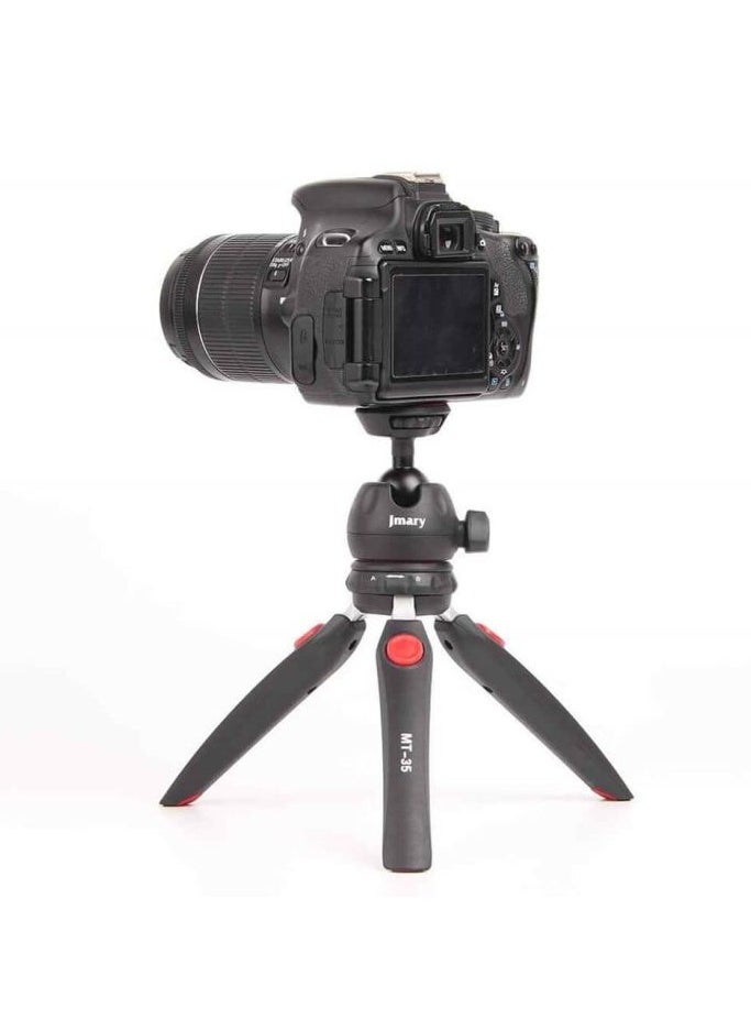 SIDRUM Jmary MT-35 Table Top Mini Portable Tripod Stand: Compact tripod stand for mobile phones and DSLRs, with extendable legs. - pzsku/ZACA1C1B62E051C24D9A0Z/45/_/1711633147/04a830c9-5554-490b-b84a-fa0aa9724683