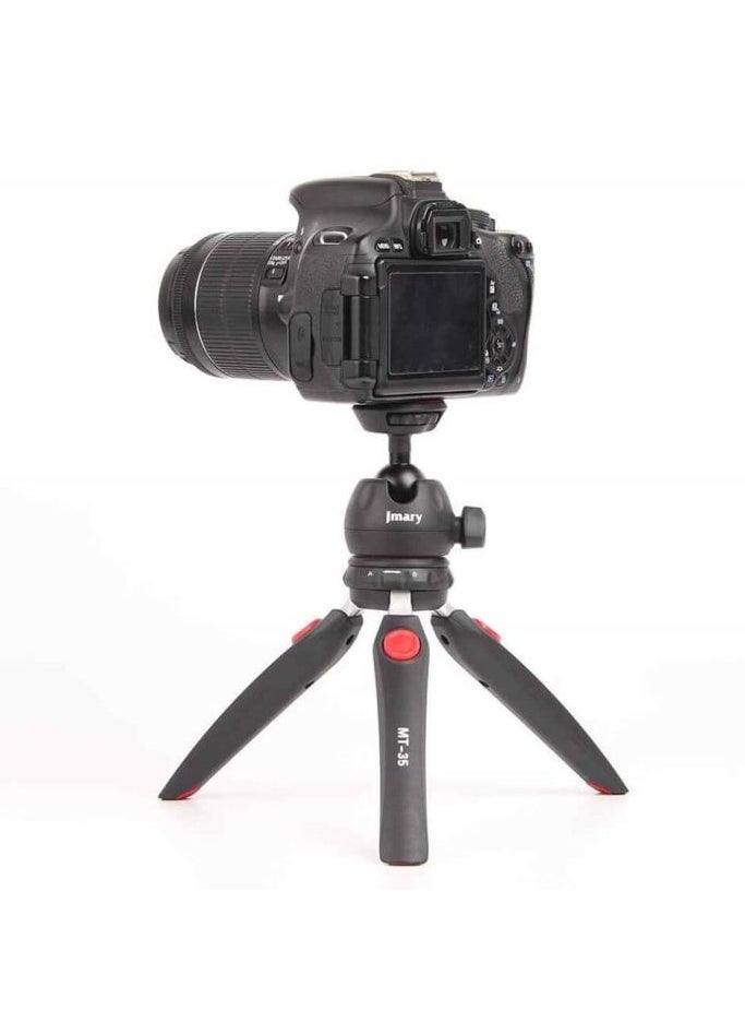 SIDRUM Jmary MT-35 Table Top Mini Portable Tripod Stand: Compact tripod stand for mobile phones and DSLRs, with extendable legs.