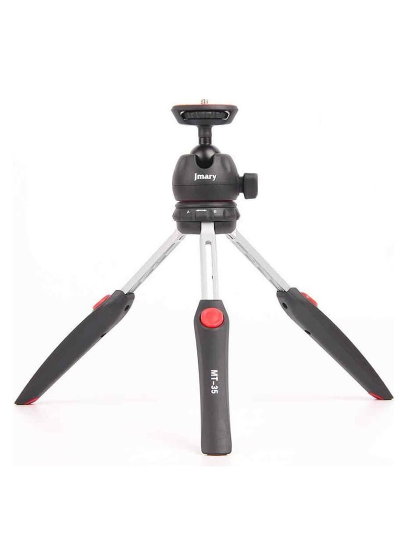 SIDRUM Jmary MT-35 Table Top Mini Portable Tripod Stand: Compact tripod stand for mobile phones and DSLRs, with extendable legs.