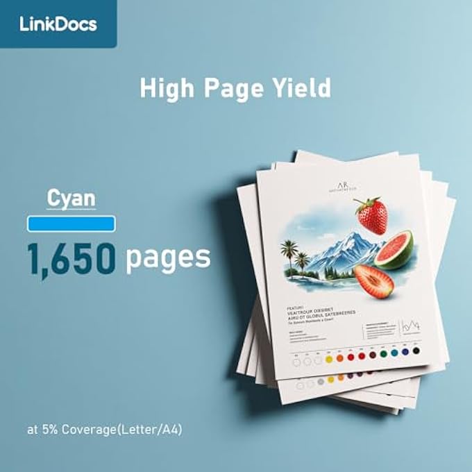 936 CYAN INK CARTRIDGE (WITH CHIP) REMANUFACTURED REPLACEMENT FOR HP 936E HIGH YIELD COMPATIBLE WITH HP OFFICEJET PRO 9120 9110 9130 9730 SERIES PRINTERS (CYAN, 1-PACK) - Image 2