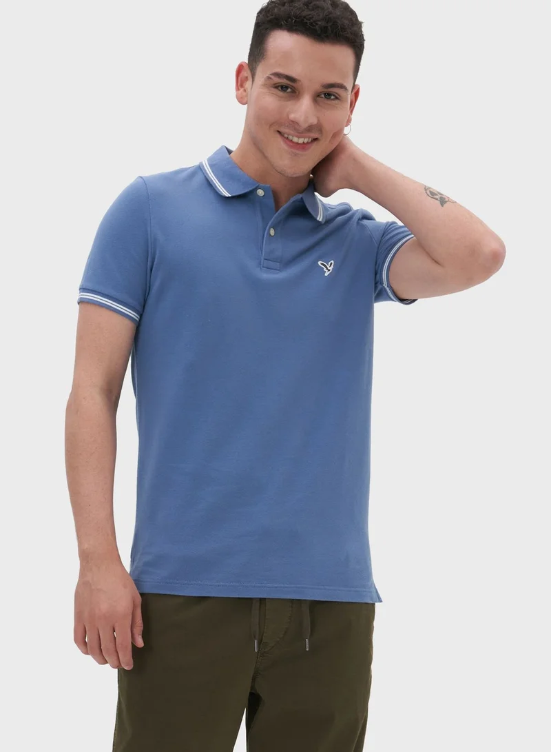 American Eagle Logo Pique Polo