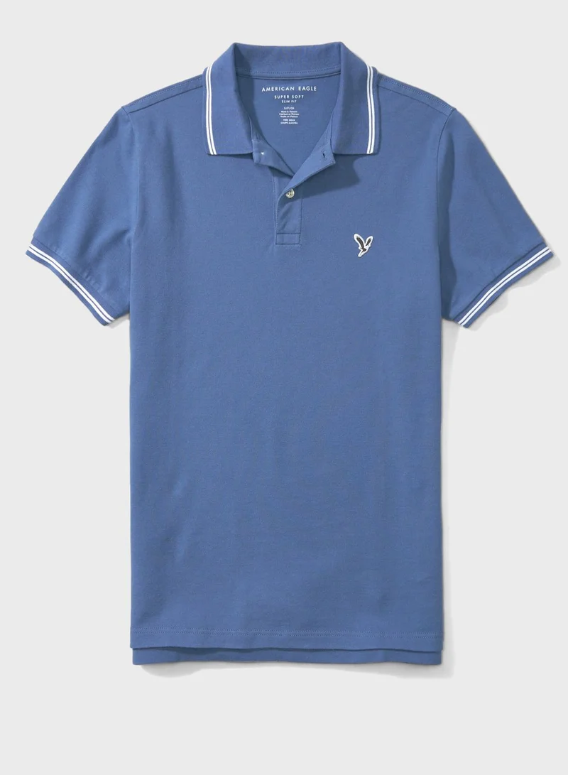 American Eagle Logo Pique Polo