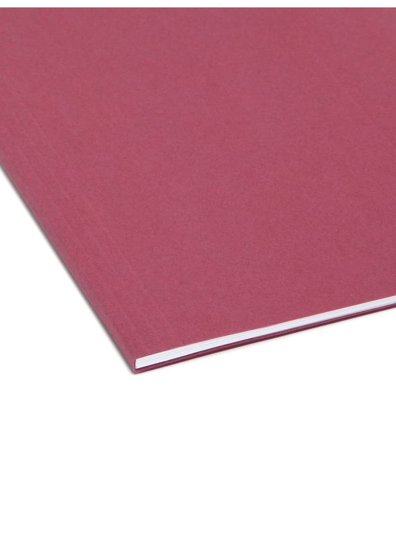 Smead Smead Colored Hanging File Folder with Tab, 1/5-Cut Adjustable Tab, Letter Size, Maroon, 25 per Box (64073) (Pack of 1)  - Image 5