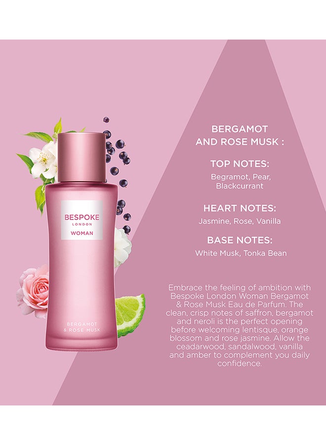 BESPOKE LONDON BESPOKE London Perfume For Woman Bergamot & Rose Musk | Elegant Floral & Citrusy Scent | Long-Lasting Ladies Perfume, Sophisticated Fragrance | Perfect for Daily Wear & Special Occasions | EDP, 100ml - Image 3