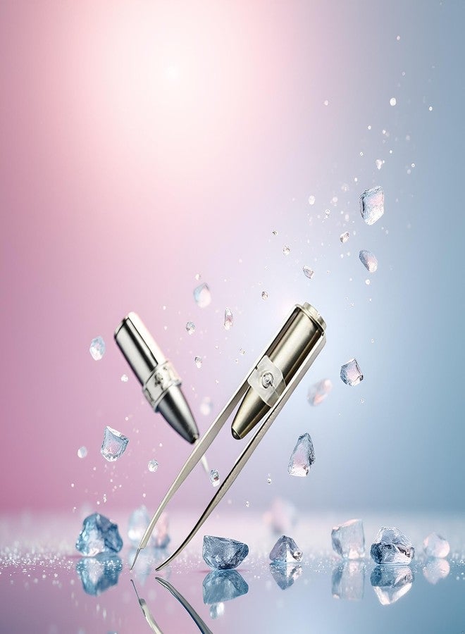 GANPUB Silver Creative Led Light Eyelash Eyebrow Hair Removal Stainless Steel Make Up Tweezer and Practicality, Hair Removal Tweezers,Women's 8.8x0.8x1.6cm, - Image 4
