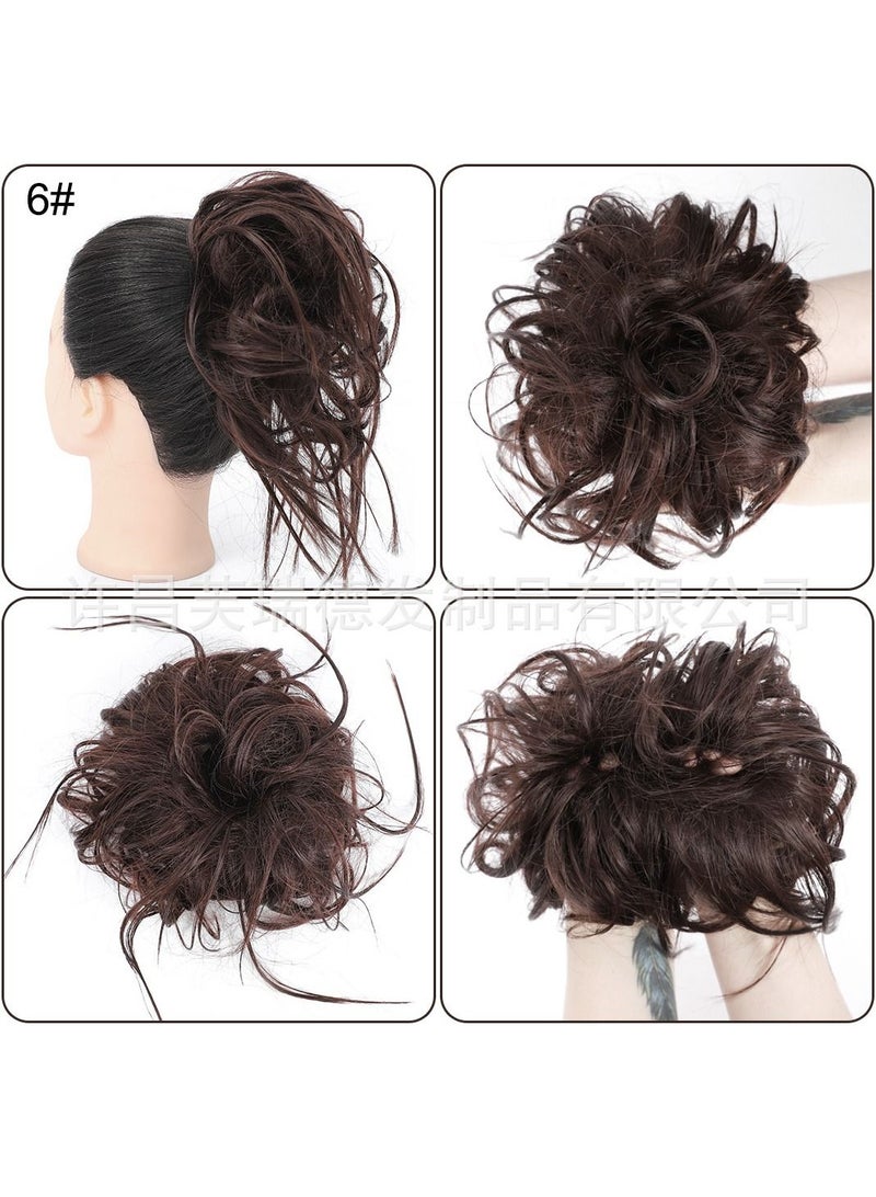 Estelle Eestelle Messy Cocktail Bun Hair Piece Hair Tousled updo hair Extensions Hairpiece Synthetic Hair Extensions Scrunchies Hairpiece for Women(#6) - Image 2