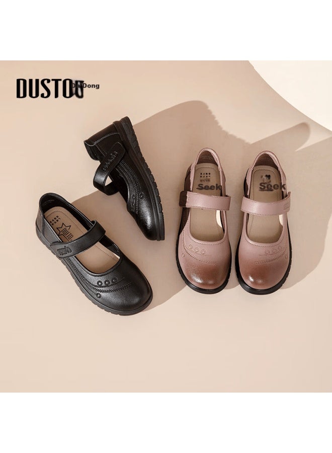 Dusto Mary Jane Women's Shoes  Spring New Mom Shoes Soft Sole Flat Single Shoes 5056 Black 36 - Image 2