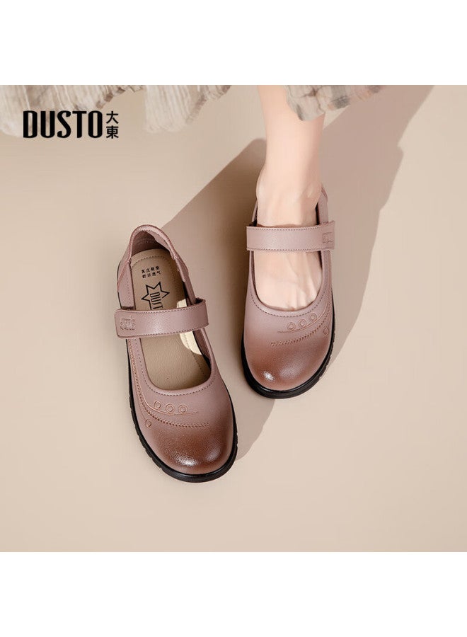 Dusto Mary Jane Women's Shoes  Spring New Mom Shoes Soft Sole Flat Single Shoes 5056 Black 36 - Image 3
