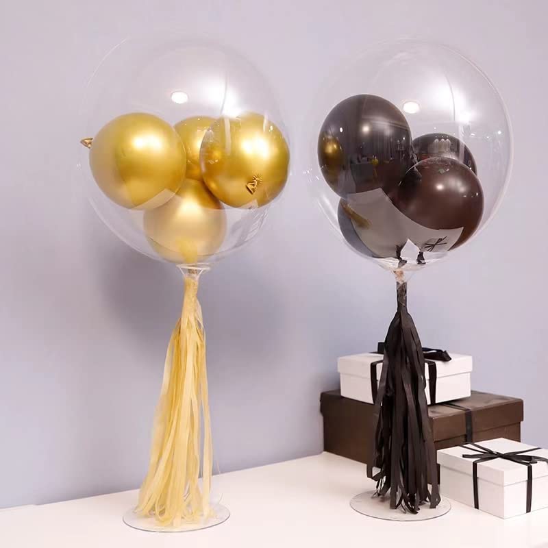 Efay Balloon Sticks with Base, 10 Pack 17"Tall Clear Balloon Stick Stands Holder for Table Top Centerpieces for 10 to 24 inch Balloons Banquet Decor for Birthday /Wedding / Thanksgiving /Bridal Shower Party - Image 4
