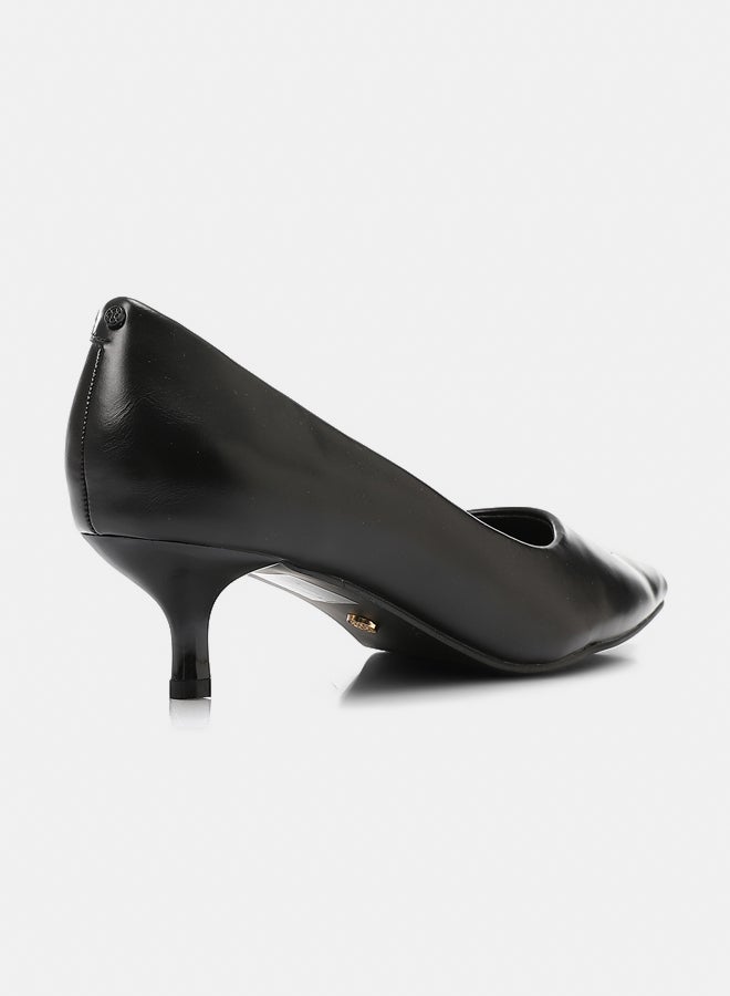 Dejavu Shoes JAL-DVTX-019 Simple Plain Leather Mid Heels For Women - Image 3