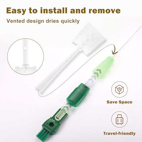 XYFuuee 5 Pack Bottle Brush Set, 5 in 1 Water Bottle Cleaning Brush, Long Handle Narrow Wine Cup Cleaner, 3 Straw Brushes for Stanley, Travel Nipple Lid Gap Detail Washer Brush - Image 3