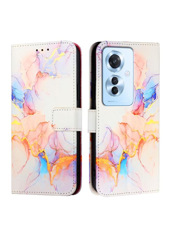 S-TOP Case For OPPO F25 Pro 5G India PT003 Marble Pattern Flip Leather Phone Case - Image 1