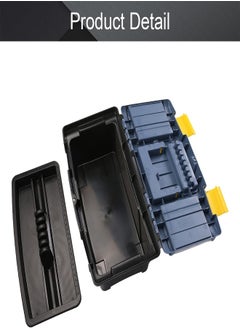 AKDC AKDC Black G-513 33.5X18.5X13Cm Tool Box, Plastic Tool Box With Tray And Organizers Includes Removable Layers 1 Pcs  - Image 3