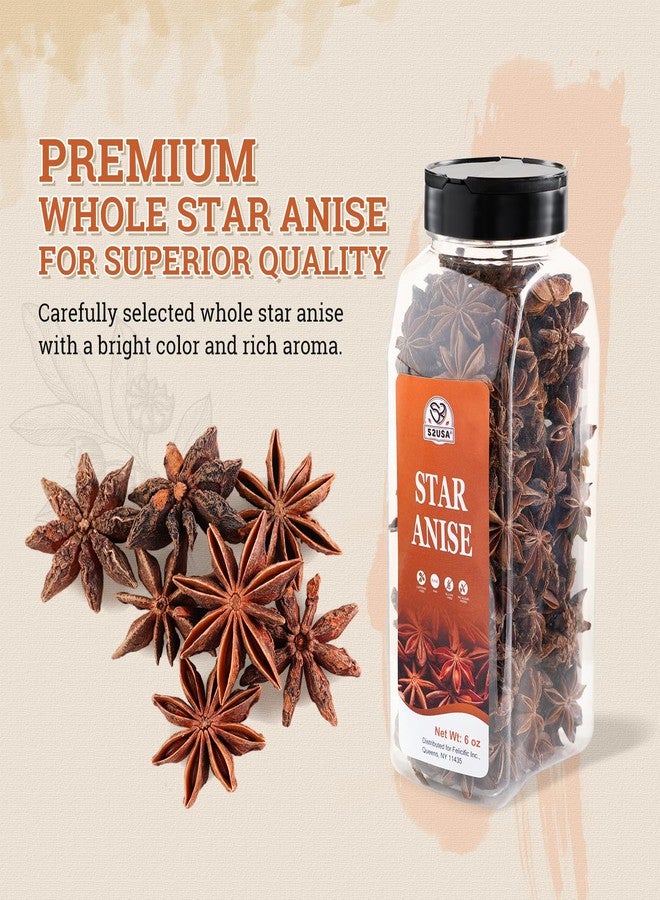 52USA Star Anise, 6oz – Whole Dried Star Anise Pods in Bottle, Aromatic Spice for Cooking, Baking, and Teas - Image 2