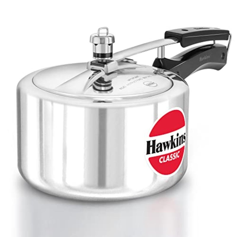 Classic 3L Wide Aluminium Inner Lid Pressure Cooker (Silver) - Image 1