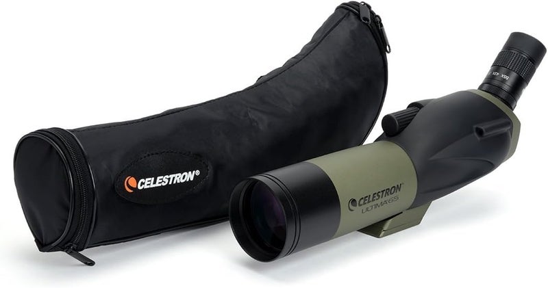 Celestron Ultima 65mm Angled Spotting Scope with 18-55x Zoom Eyepiece and Smartphone Adapter for Target Shooting Hunting Bird Watching Wildlife Astronomy Scenery - Image 2