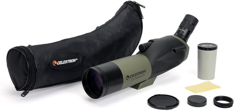 Celestron Ultima 65mm Angled Spotting Scope with 18-55x Zoom Eyepiece and Smartphone Adapter for Target Shooting Hunting Bird Watching Wildlife Astronomy Scenery - Image 5
