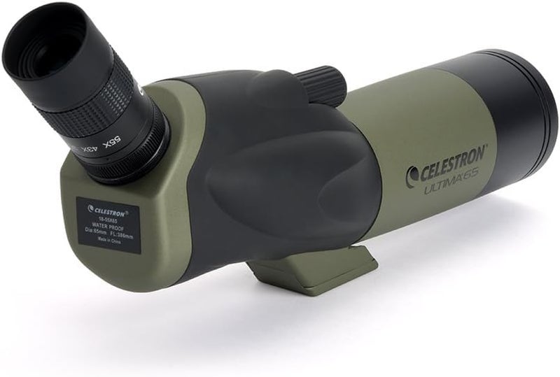 Celestron Ultima 65mm Angled Spotting Scope with 18-55x Zoom Eyepiece and Smartphone Adapter for Target Shooting Hunting Bird Watching Wildlife Astronomy Scenery - Image 4