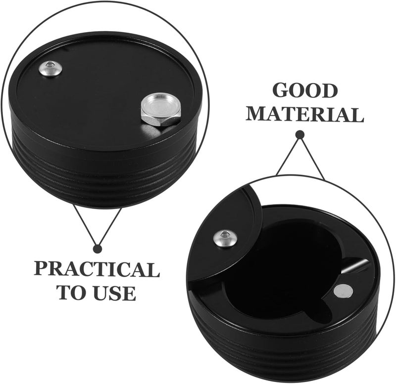 Car Ashtray with Lid Portable Anti-ash for Vehicle Lightweight and Compact Design Easy to Clean Alloy Ashtray for Home and Office Use - Image 3