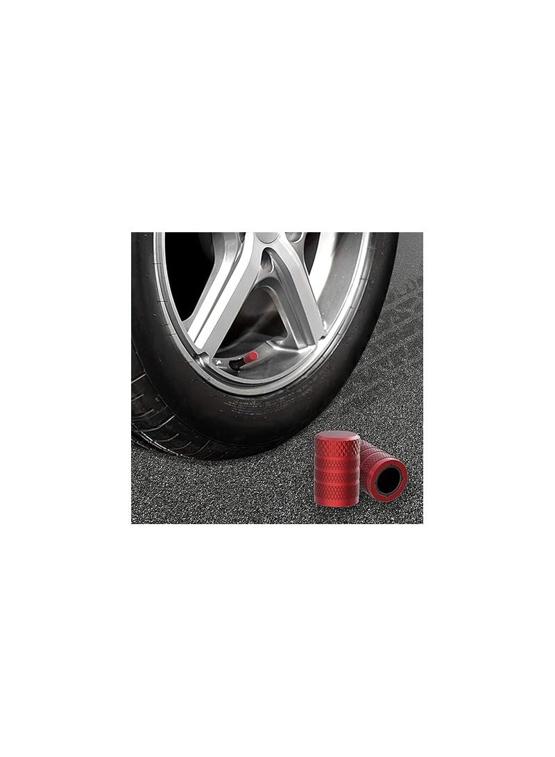 CKAuto CKAuto Tire Valve Stem Caps, Red, 4 pcs/Pack, Anodized Aluminum Tire Valve Cap Set, Corrosion Resistant, Universal Stem Covers for Trucks Motorcycles and Bikes  - Image 4