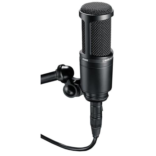 audio-technica Audio Technica AT2020 Condenser Studio Microphone Bundle with Pop Filter and XLR Cable - Image 4