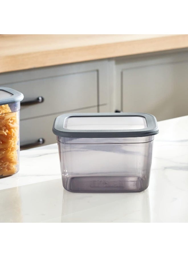 فولي لايف حاوية تخزين عميقة من فولي لايف، سعة ٢.٣ لتر، رمادية شفافة | منظم مطبخ بلاستيكي متين - Image 1